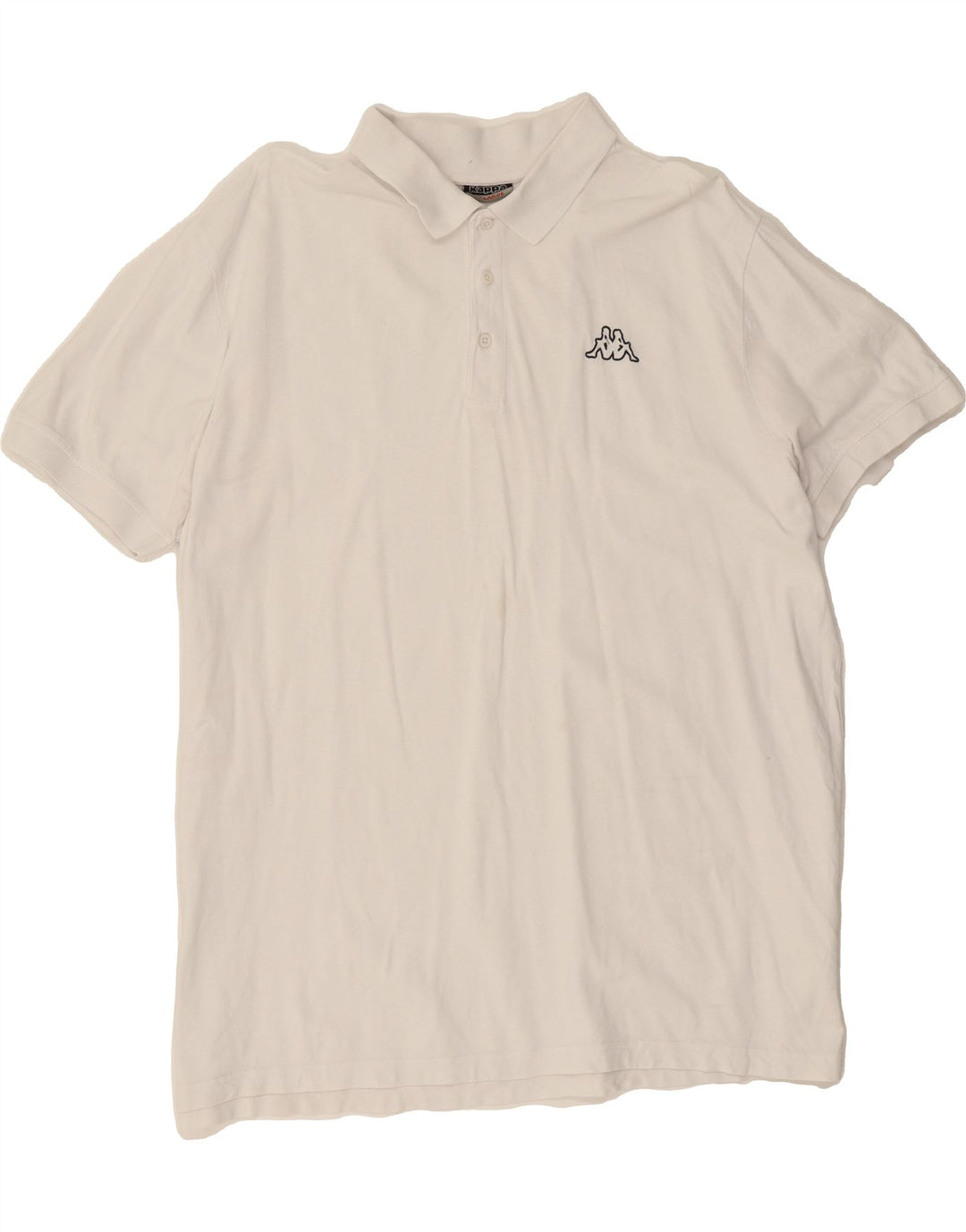 KAPPA Mens Polo Shirt 2XL White Cotton Vintage Kappa and Second-Hand Kappa from Messina Hembry 