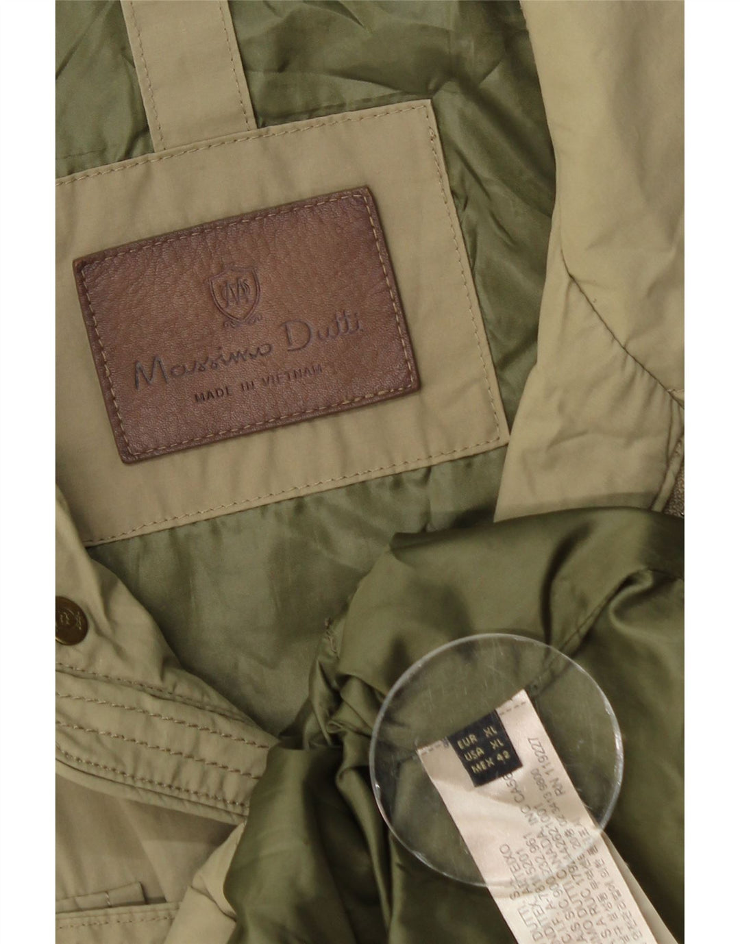 Мужская куртка Massimo Dutti UK 42 XL, хаки, нейлон