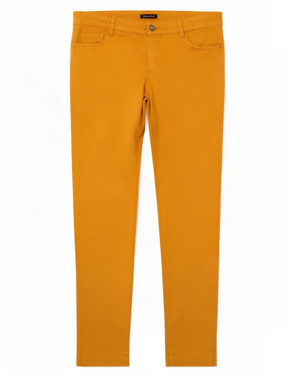 Massimo Dutti Женские повседневные узкие брюки EU 40 Medium W30 L28 Желтые
