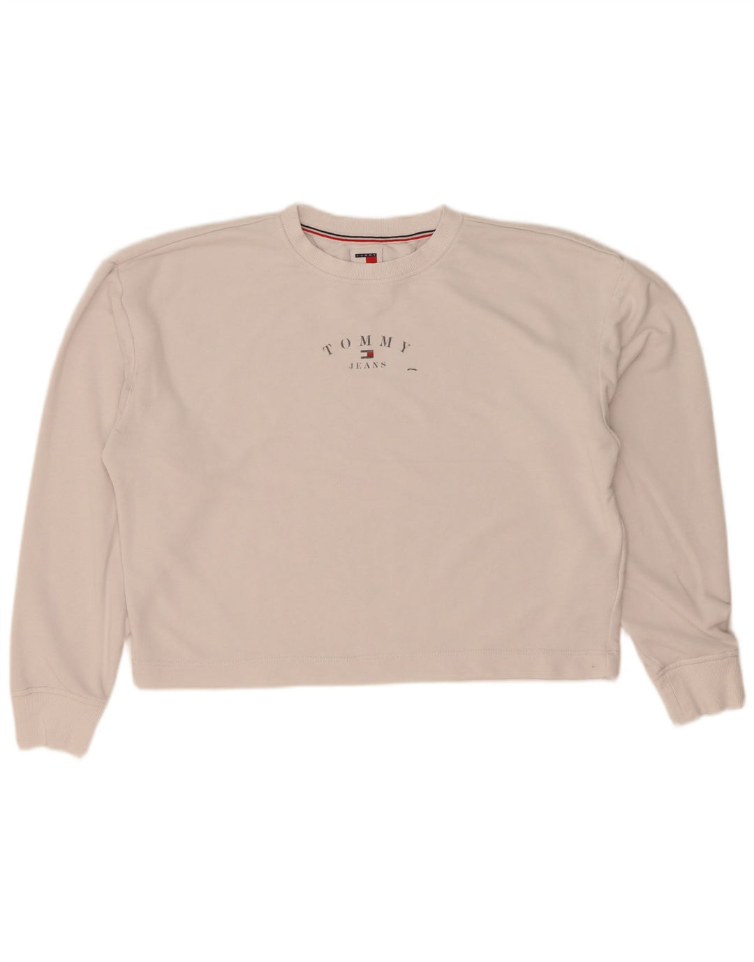 Женский джемпер большого размера с рисунком Tommy Hilfiger UK 10, маленький белый