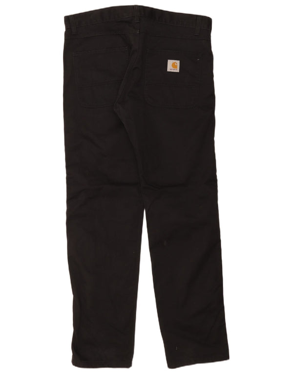 Мужские прямые повседневные брюки Carhartt W36 L34, черные, хлопковые