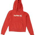 HURLEY Womens Graphic Hoodie Jumper UK 10 Small Red Cotton | Vintage Hurley | Thrift | Second-Hand Hurley | Used Clothing | Messina Hembry 