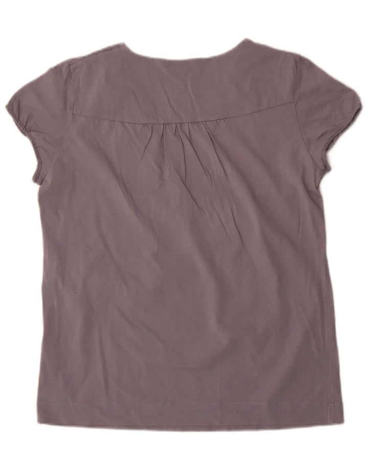 Женская блузка MASSIMO DUTTI Top UK 14, большой серый хлопок