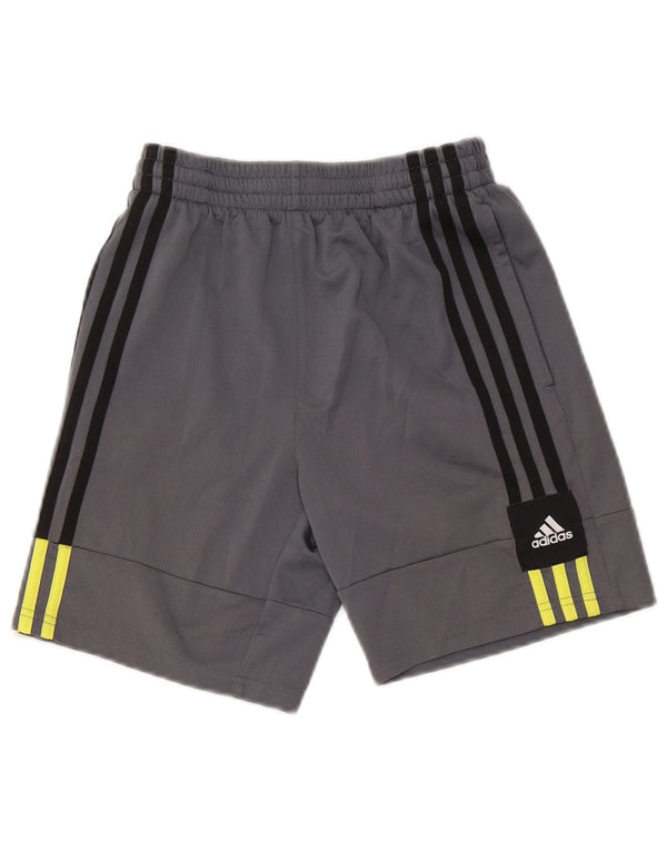 Adidas Boys Sport Shorts 10-11 Years Medium Grey Polyester