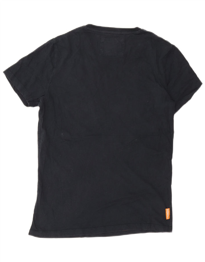 Мужская футболка Superdry Top среднего размера, темно-синяя, хлопок