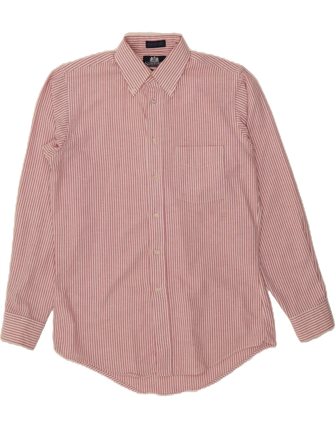 STAFFORD Mens Shirt Size 15 Medium Red Striped Vintage Stafford and Second-Hand Stafford from Messina Hembry 