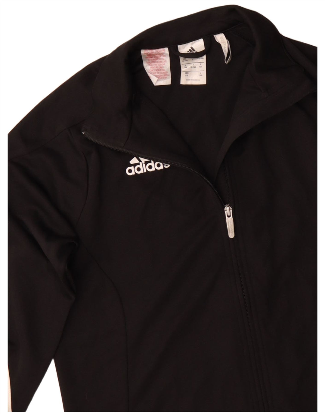 Спортивный костюм Adidas Climalite для мальчиков, верхняя куртка 13-14 лет, черный полиэстер