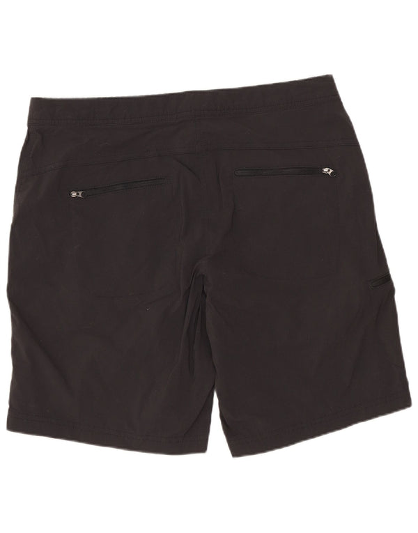 L.L.BEAN Womens Cargo Shorts US 8 Medium W32  Black Nylon