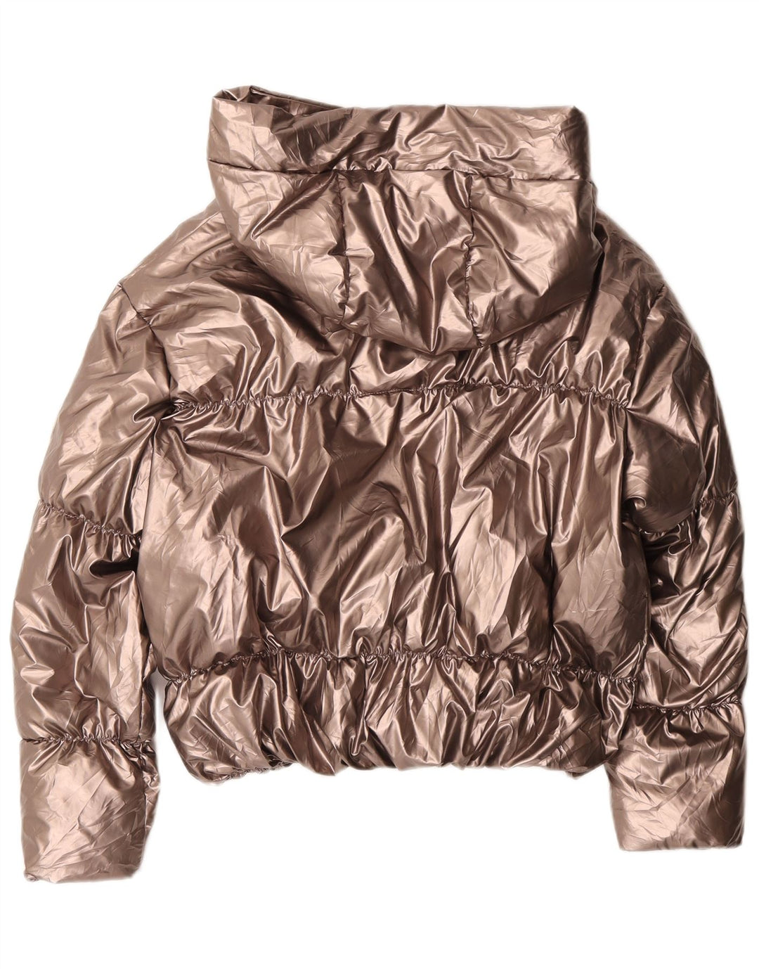 Женская укороченная стеганая куртка с капюшоном Carrera UK 14, средний золотой полиэстер