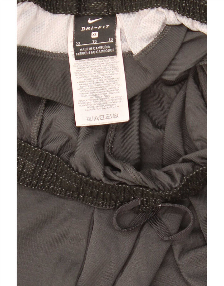 Мужские спортивные брюки Nike Dri Fit XL, серые, полиэстер с цветными блоками