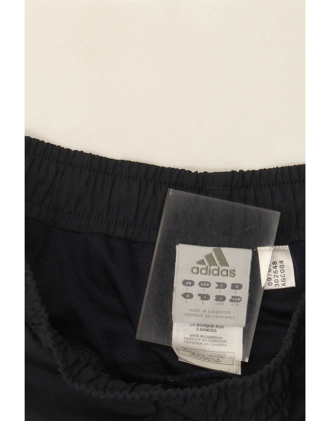 Adidas Мужские спортивные брюки Джоггеры Большой темно-синий полосатый полиэстер