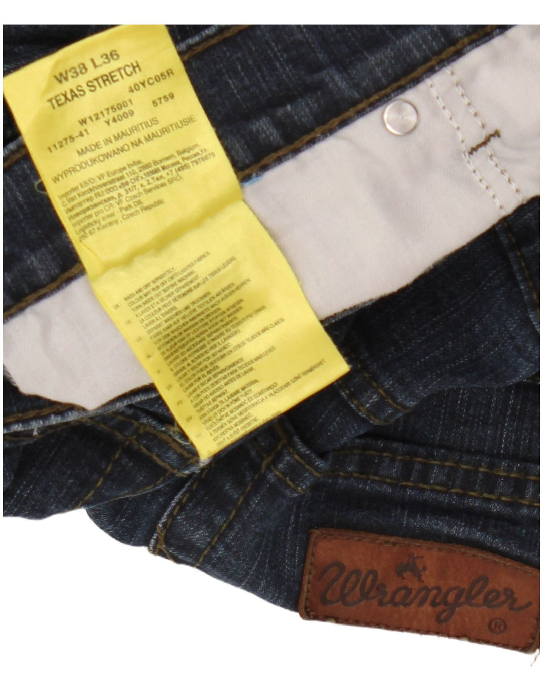Мужские прямые джинсы WRANGLER Texas Stretch W38 L30, темно-синий хлопок