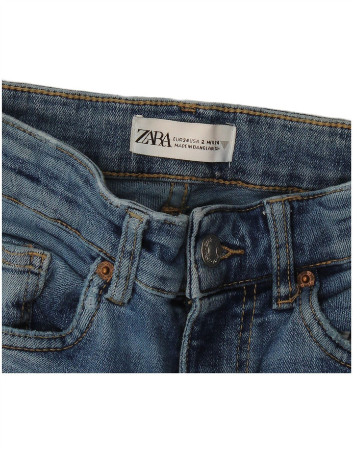 Женские расклешенные джинсы Zara EU 34 2XS W24 L31 синие