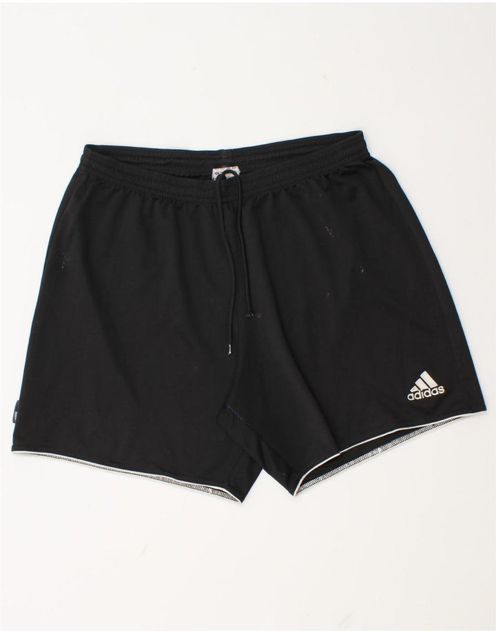 Мужские спортивные шорты Adidas, большие черные из полиэстера