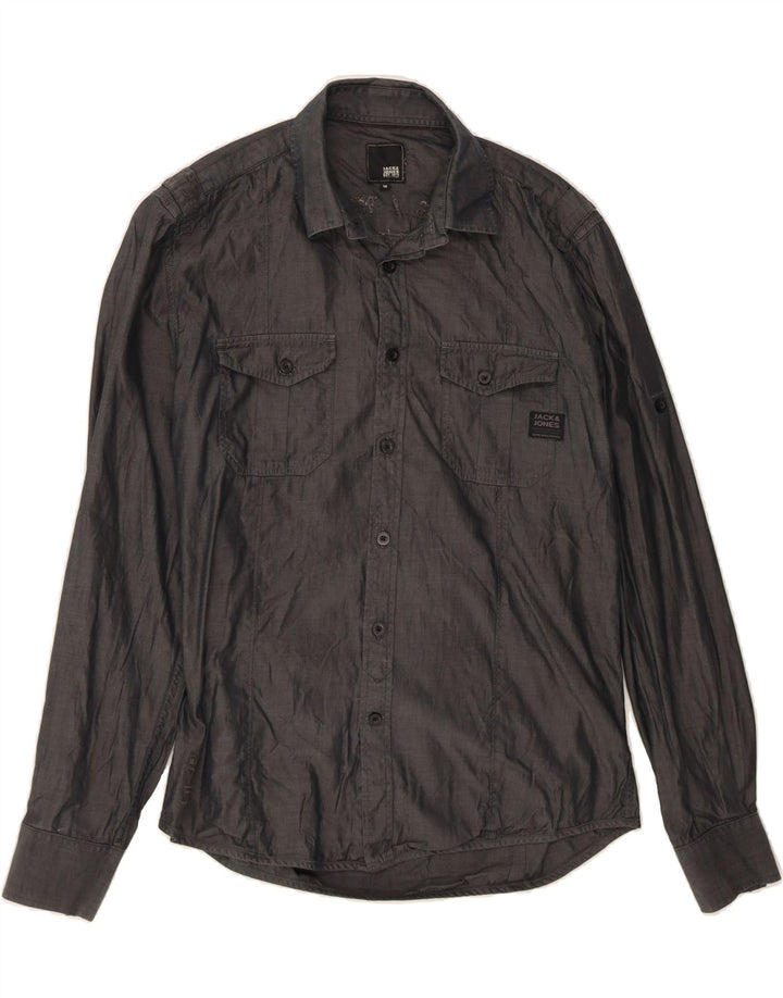 JACK & JONES Mens Shirt Medium Grey Vintage Jack & Jones and Second-Hand Jack & Jones from Messina Hembry 