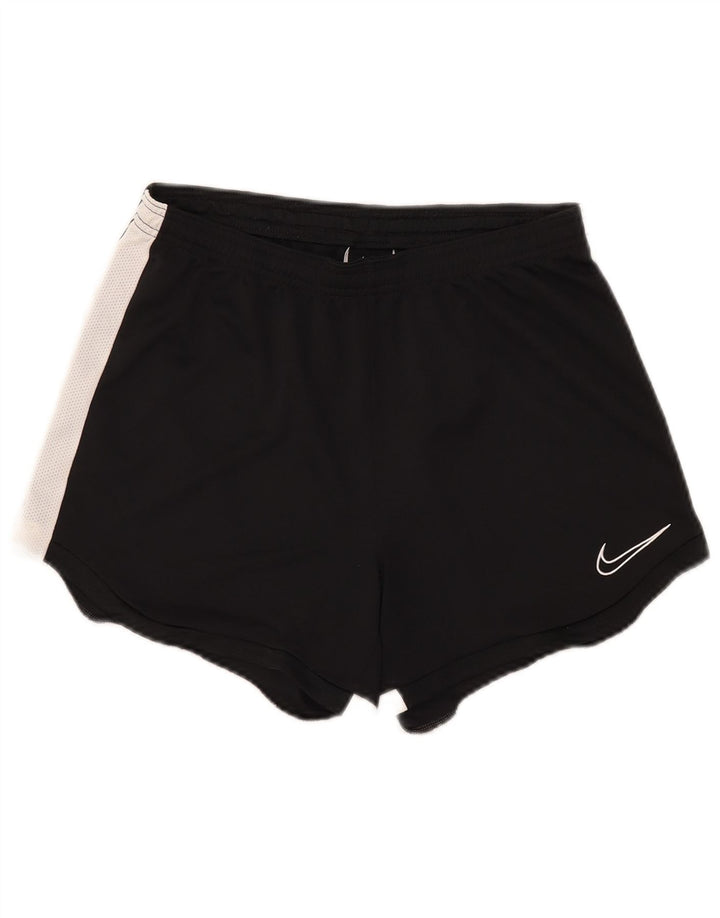 Женские спортивные шорты Nike Dri Fit UK 12, средний черный, полиэстер с цветными блоками