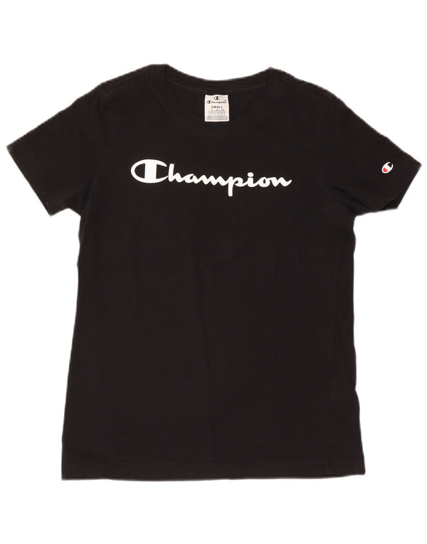 Женская футболка с рисунком Champion UK 10, маленькая черная