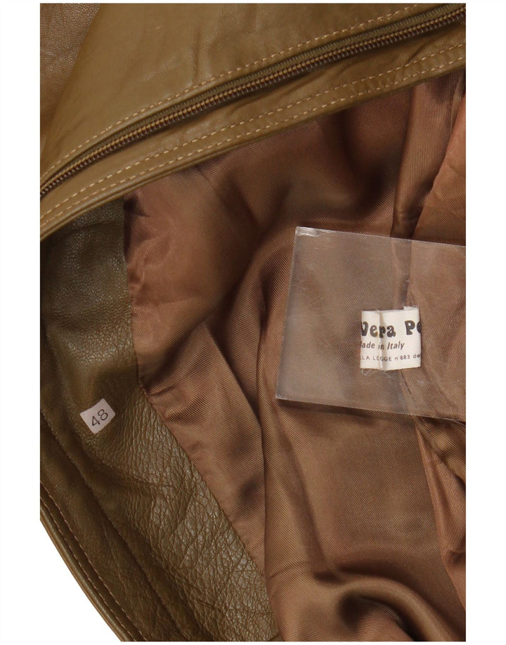 Винтажная мужская кожаная куртка IT 48 Medium Green Leather