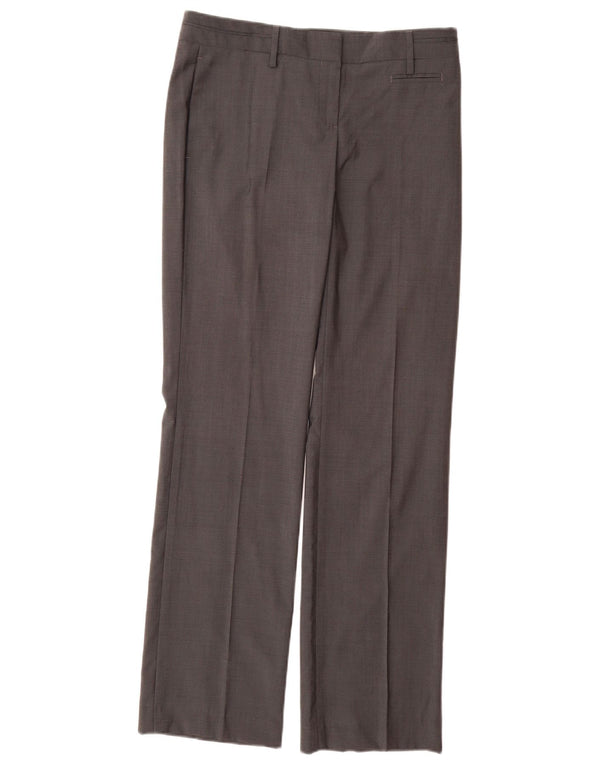 MASSIMO DUTTI Женские прямые костюмные брюки EU 38 Small W28 L33 Серые шерстяные