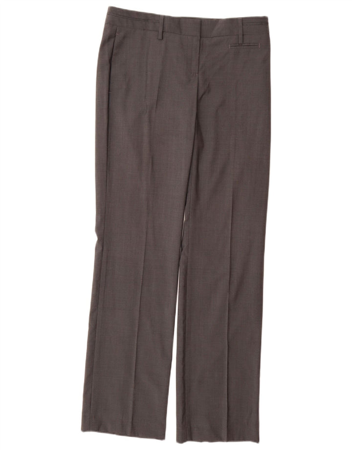 MASSIMO DUTTI Женские прямые костюмные брюки EU 38 Small W28 L33 Серые шерстяные