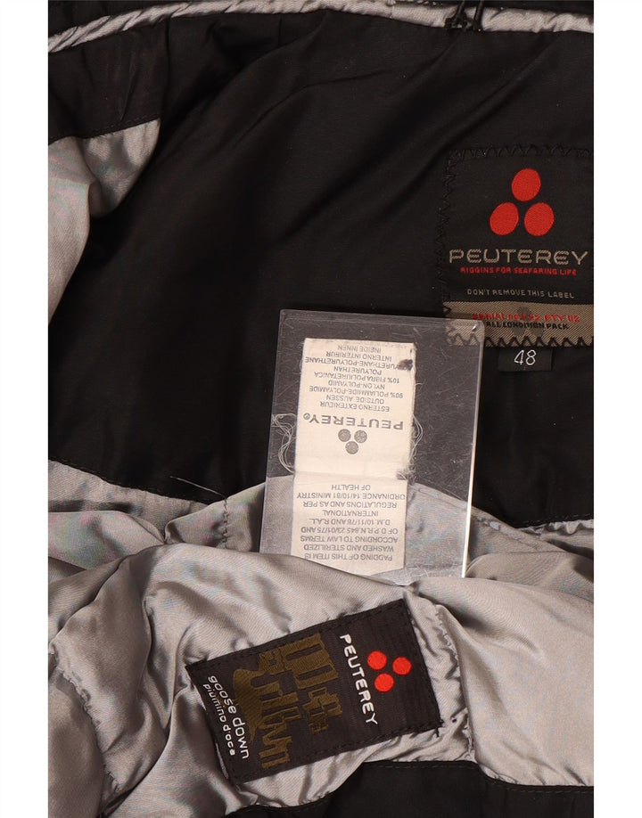 PEUTEREY Женское пуховое пальто с капюшоном IT 48 XL Черный Полиамид