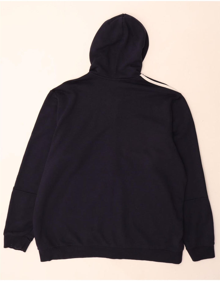 Мужской свитер с капюшоном на молнии Adidas 2XL, темно-синий, хлопок