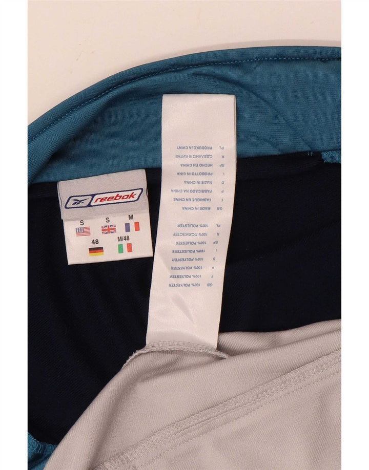 Reebok Мужской спортивный костюм свободного покроя, верхняя куртка, маленький белый, с цветными блоками