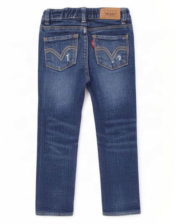 Levi's Baby Boys Потертые узкие джинсы 18-24 месяцев W18 L13 Синий хлопок