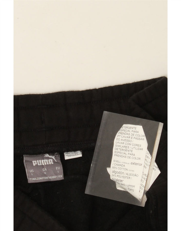 Мужские спортивные брюки PUMA, большие черные хлопковые