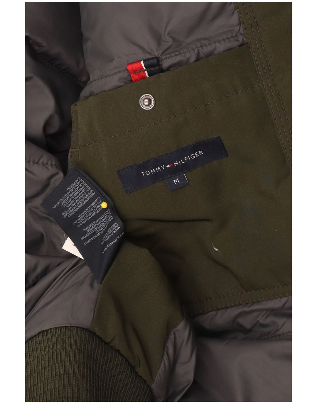Мужская стеганая куртка Tommy Hilfiger UK 38, средний зеленый полиэстер