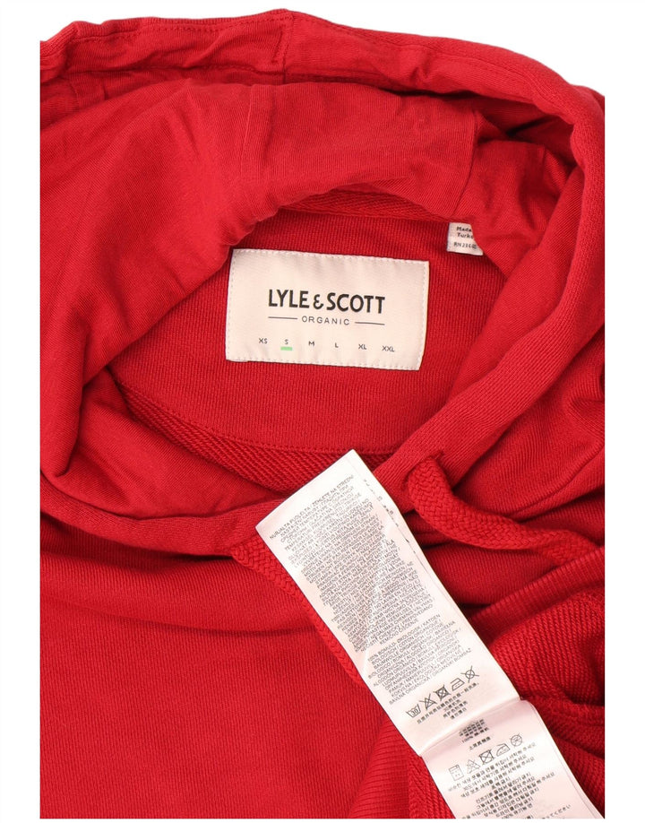 Мужской джемпер с капюшоном Lyle & Scott, маленький красный, хлопковый