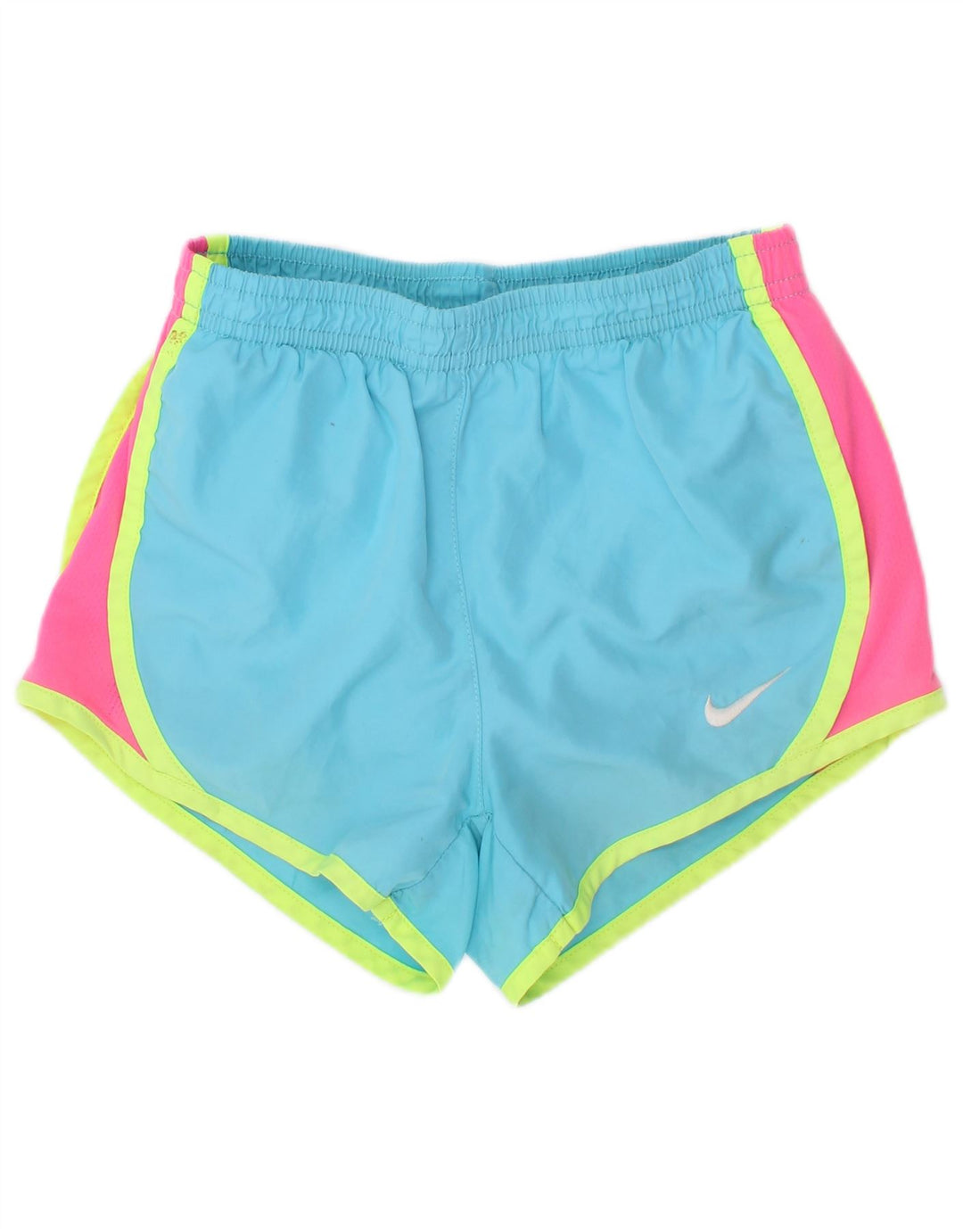 Спортивные шорты Nike для девочек 5–6 лет, средний синий полиэстер с цветными блоками