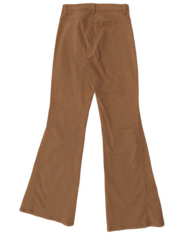 Расклешенные повседневные брюки Benetton для девочек 11–12 лет, размер XL W24 L30, коричневый хлопок