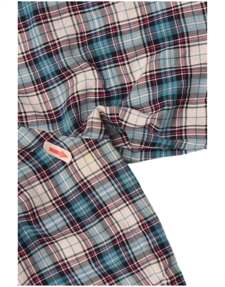 Женская блузка-рубашка с оборками спереди Tommy Hilfiger, США 6, средний синий в клетку