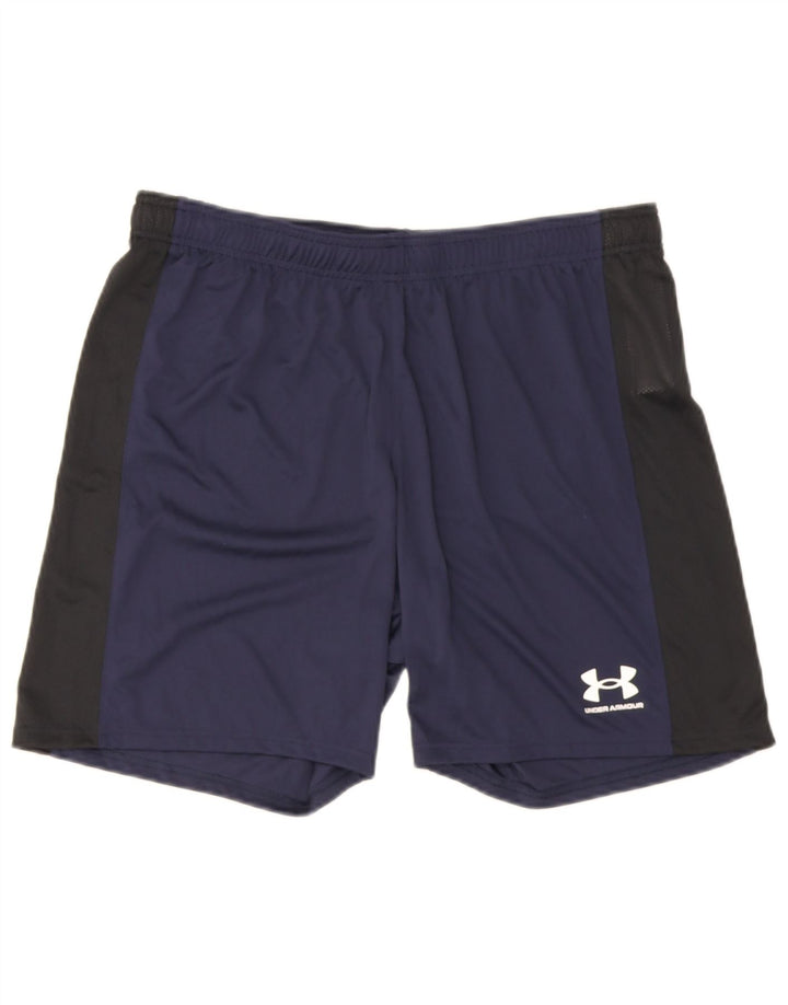 Мужские спортивные шорты Under Armour XL, темно-синие, полиэстер с цветными блоками