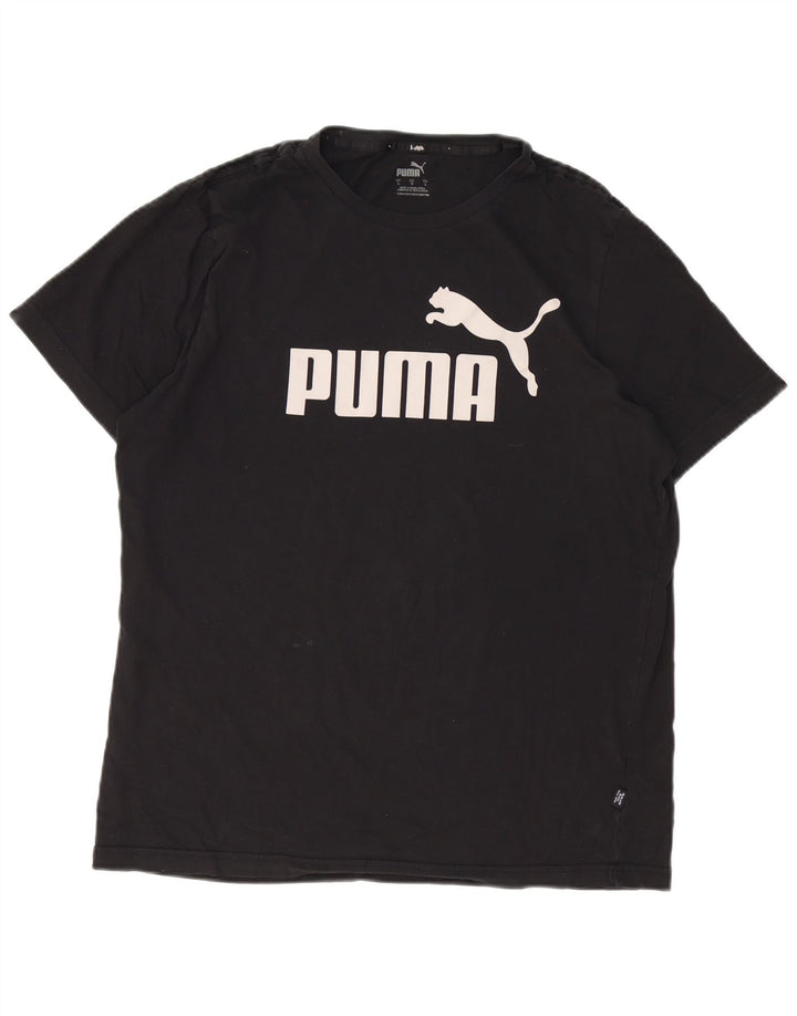 Мужская футболка с рисунком PUMA, большой черный хлопок