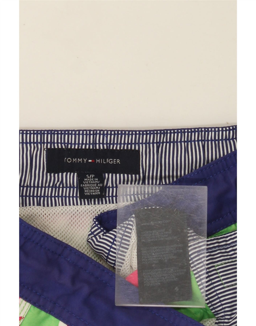 TOMMY HILFIGER Мужские шорты для плавания, маленькие зеленые полиэстер с цветочным принтом