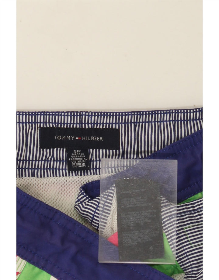 TOMMY HILFIGER Мужские шорты для плавания, маленькие зеленые полиэстер с цветочным принтом