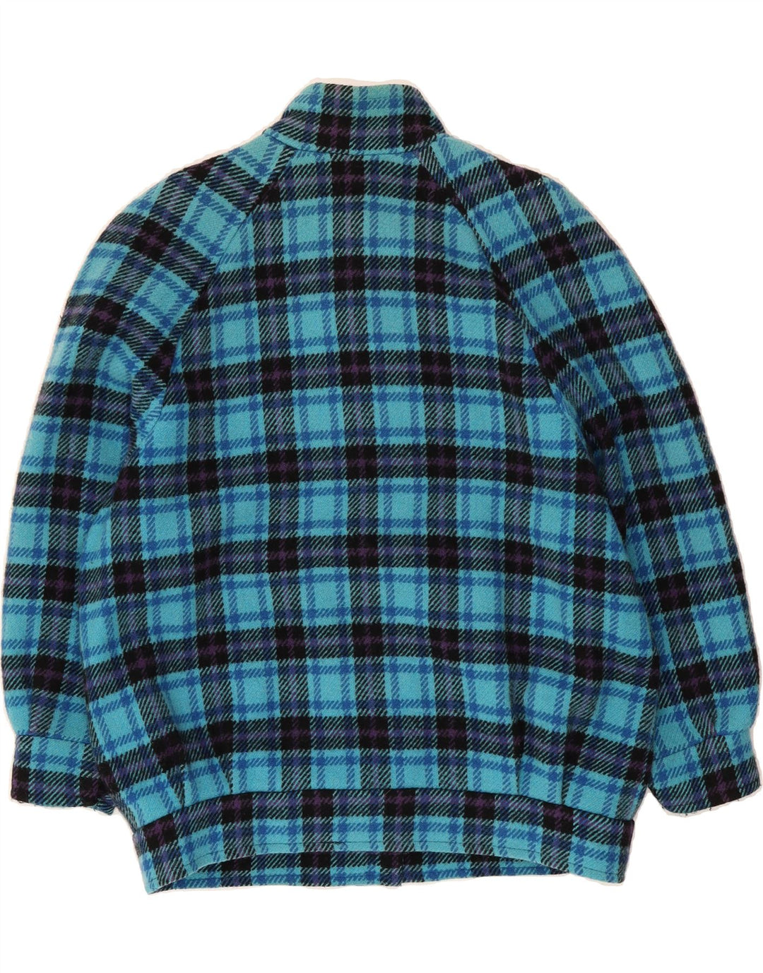 VINTAGE Womens Overcoat UK 18 XL Blue Plaid Vintage Vintage and Second-Hand Vintage from Messina Hembry 
