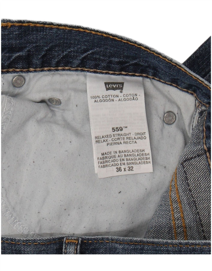 Мужские прямые джинсы LEVI'S 559 свободного кроя W36 L32 синие, хлопок