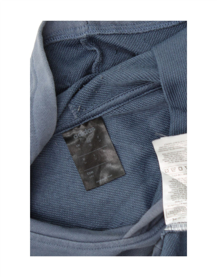 ADIDAS Mens Graphic Hoodie Jumper Medium Blue Cotton Vintage Adidas and Second-Hand Adidas from Messina Hembry 