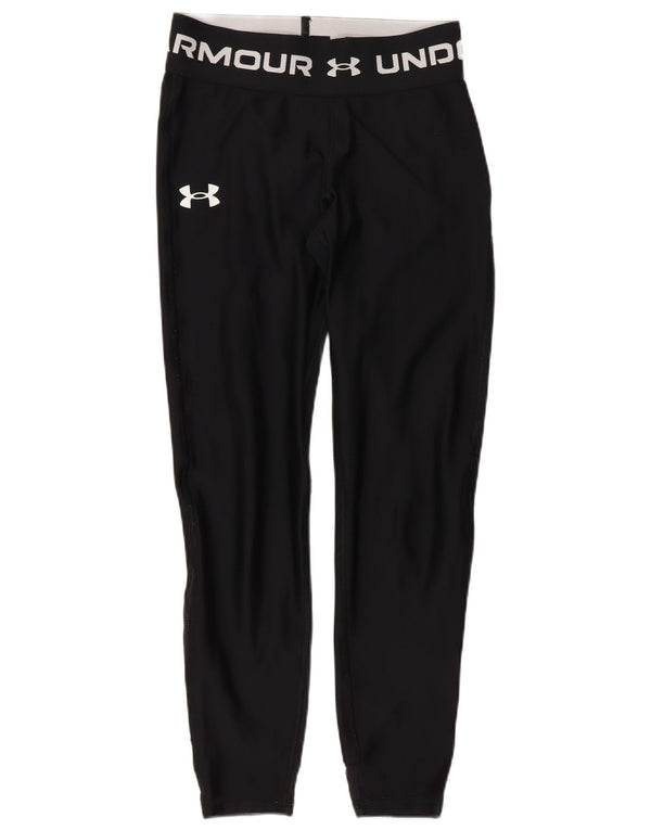 Женские леггинсы-капри с рисунком Under Armour UK 4 XS, черный полиэстер
