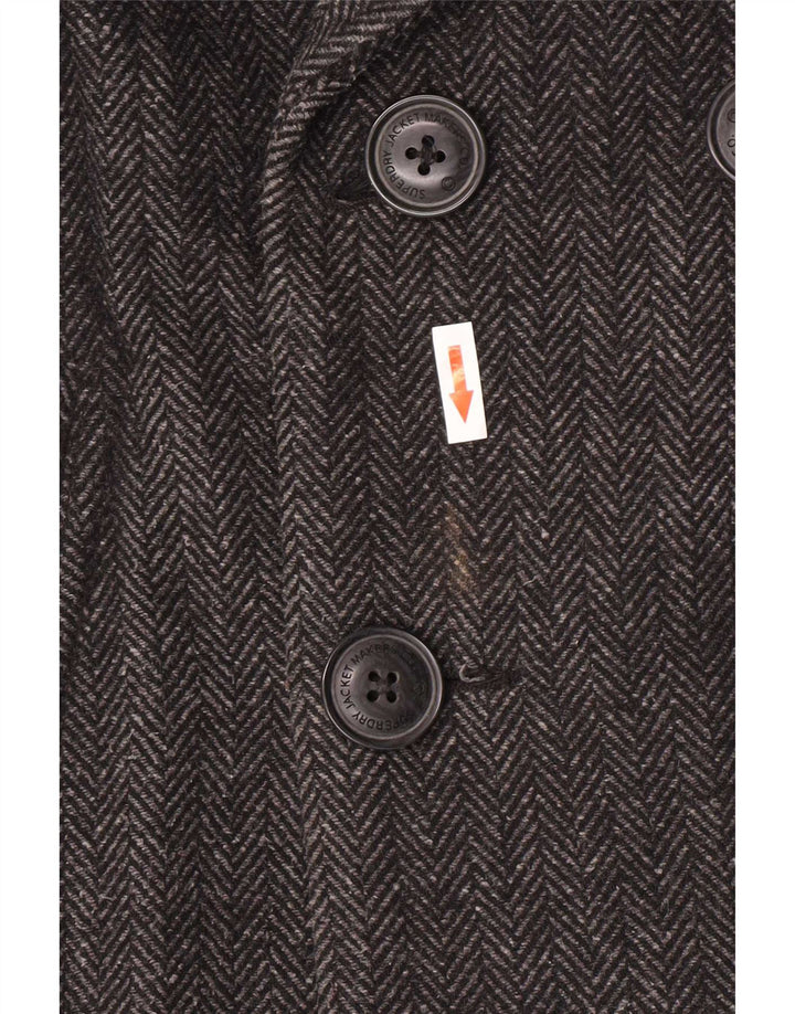 Superdry Мужское бушлат UK 40 Большой серый цвет шерсти Classic
