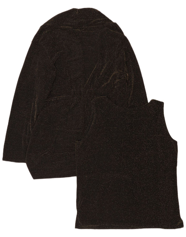 Винтажный женский комплект из 2 предметов, Великобритания, 18 XL, черный нейлон
