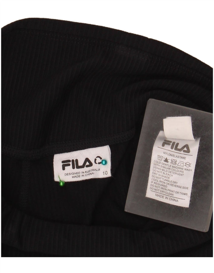 Женские спортивные брюки Fila UK 10, маленькие черные нейлоновые