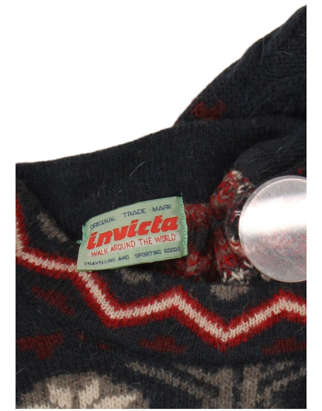 Мужской свитер Invicta с круглым вырезом, средний темно-синий Fair Isle