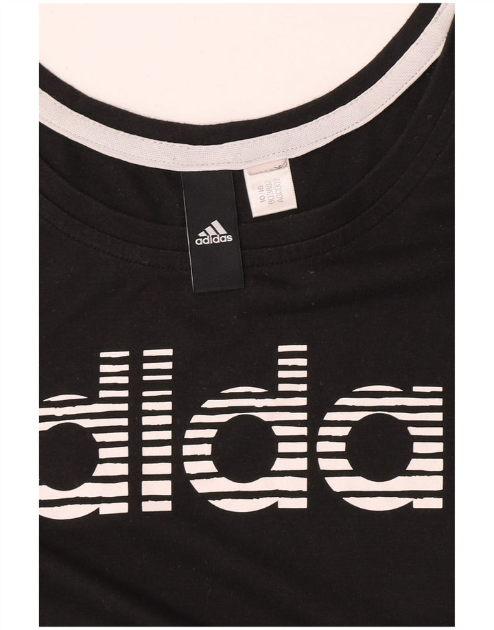 Женская футболка с рисунком Adidas Top UK 12, средний черный