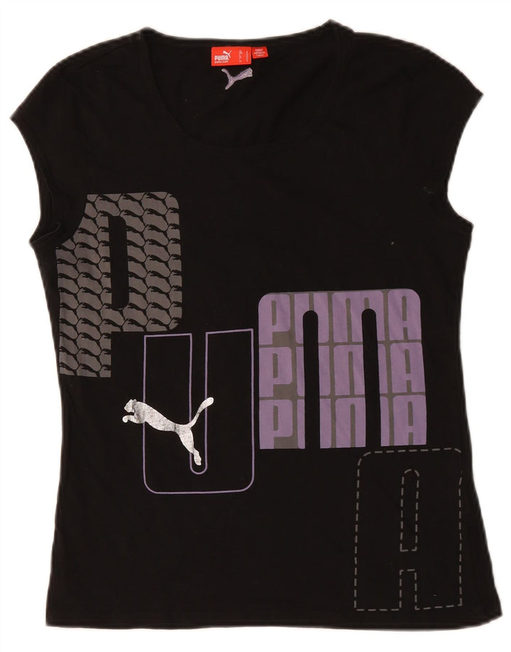 Женская футболка с рисунком Puma Top UK 14, большая черная