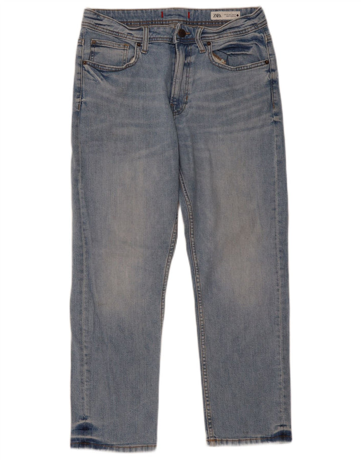 Женские прямые джинсы ZARA EU 38, маленькие W28 L26, синие