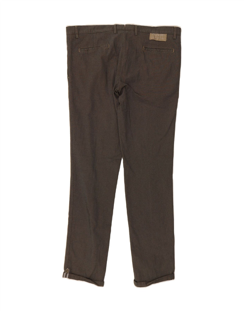COVERI Mens Slim Chino Trousers IT 52 XL W37 L32 Brown Cotton Vintage Coveri and Second-Hand Coveri from Messina Hembry 